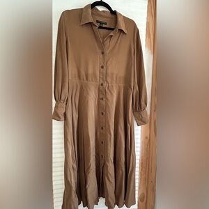 Banana Republic Brown Long Sleeve Dress